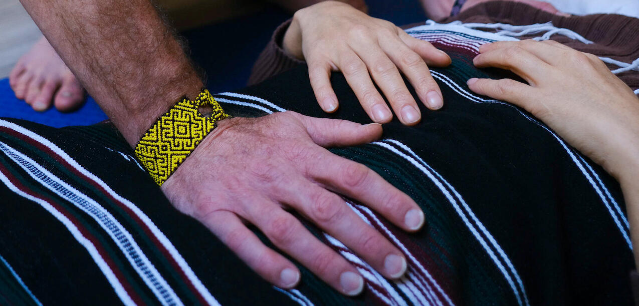 Jonathan Robert facilitating conscious connected breathwork in Victoria BC